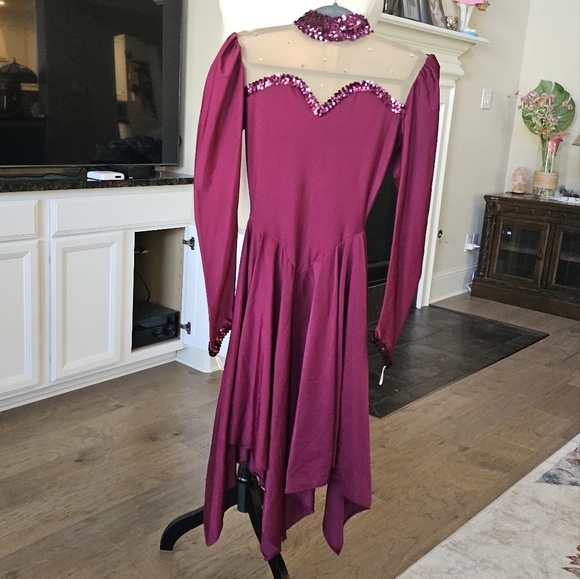 New Creation International Texas skating cristals  ice dance dress M - Picture 2 of 16